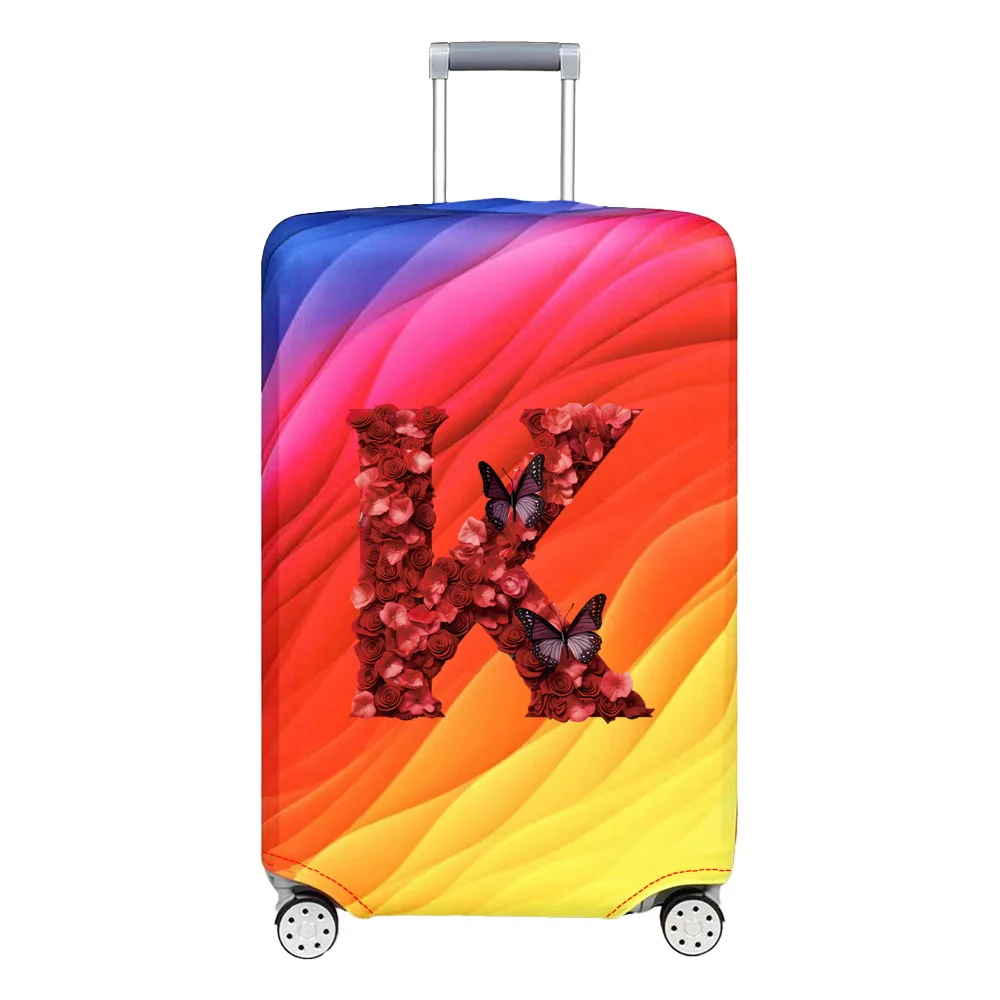 Elastic Fabric Luggage Cover Suitcase Cover Printing Red Rose Series Dust-Proof for 18-32inch Baggage Case Protective