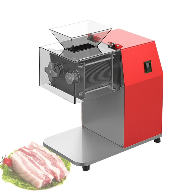 Rebanadora de carne comercial eléctrica multifunción de sobremesa, máquina para cortar carne en cubos para cerdo, res, cordero y pollo asado