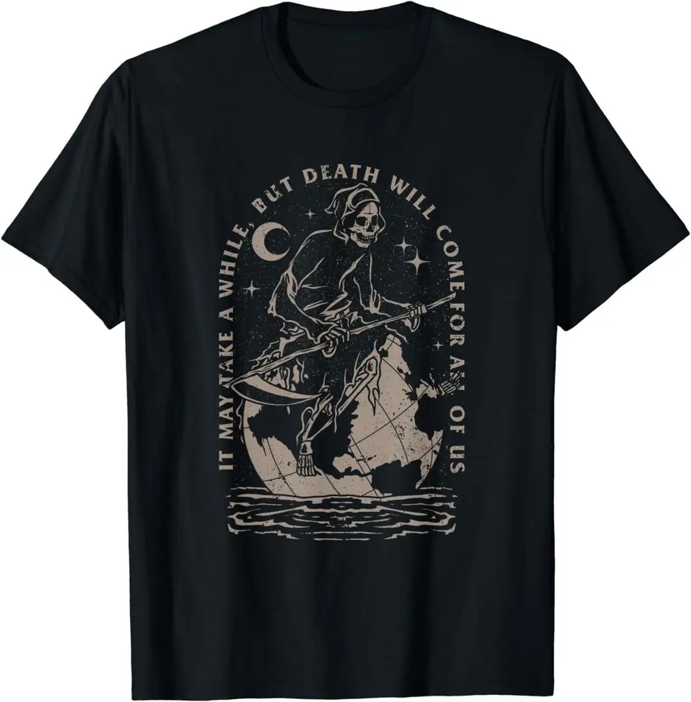 

Goth Grim Reaper, Angel of Death Scythe Halloween T-Shirt