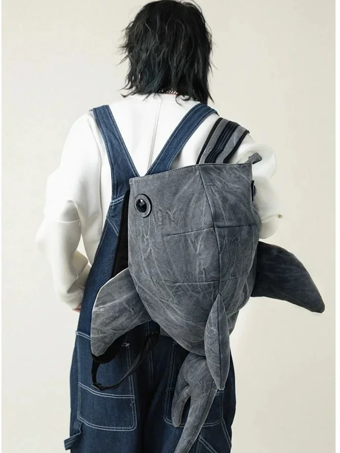 Sac à dos drôle en forme de requin baleine pour hommes et femmes, sac de voyage durable, sac à dos de dessin animé extérieur mignon, cartable étudiant, grande capacité