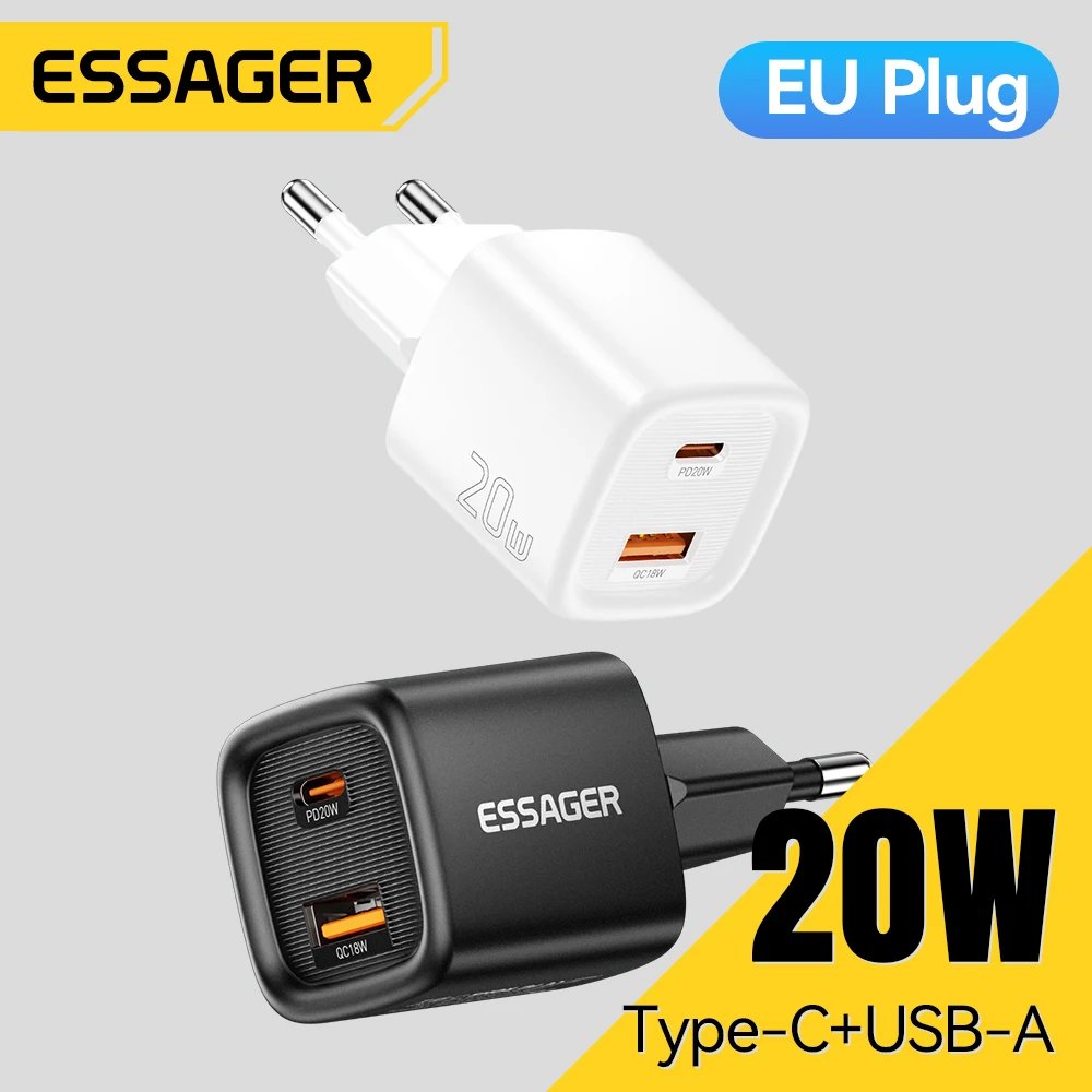 Essager 20W PD chargeur Charge rapide QC4.0 QC3.0 USB Type C chargeur pour iPhone 1615 14 13 12 11 Xiaomi chargeur de téléphone chargeur rapide