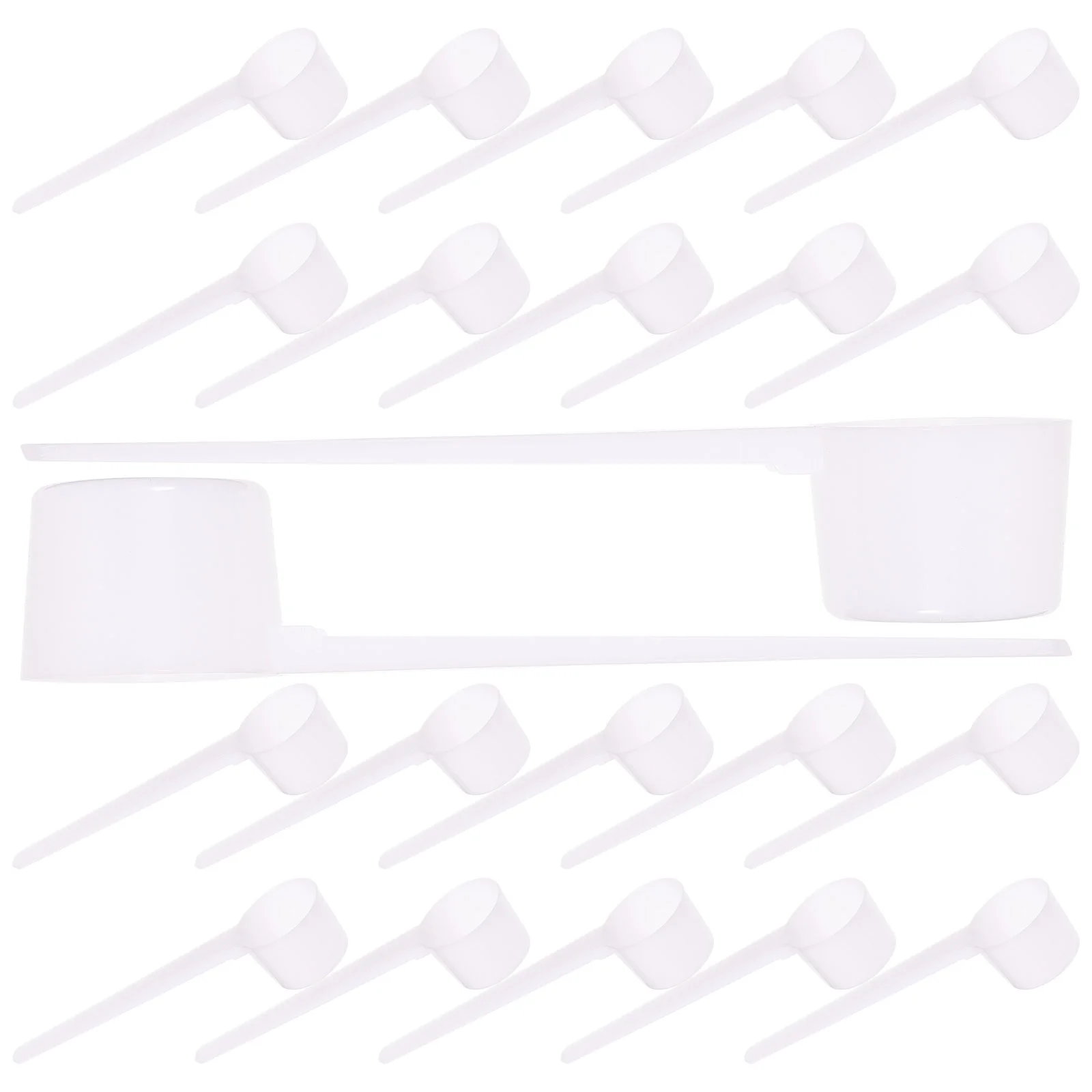 10pcs 5g Plastic Coffee Measuring Spoon For Milk Powder Liquid Seasoning Refillable Reusable Compatible Scoops (White)