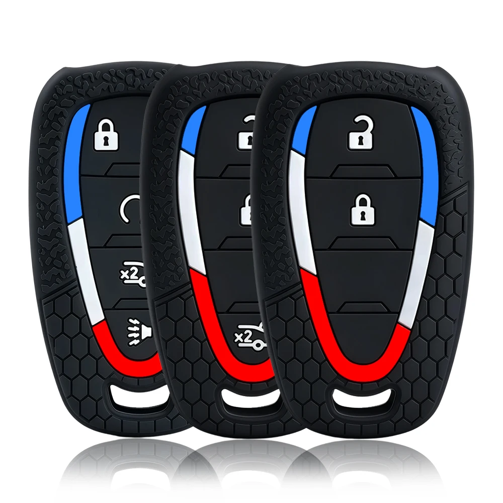 New Silicone Car Key Cover FOB for Chevrolet Malibu Blazer Traverse Cruze Spark Sonic Camaro Volt Bolt Trax Seeker Onix Equino
