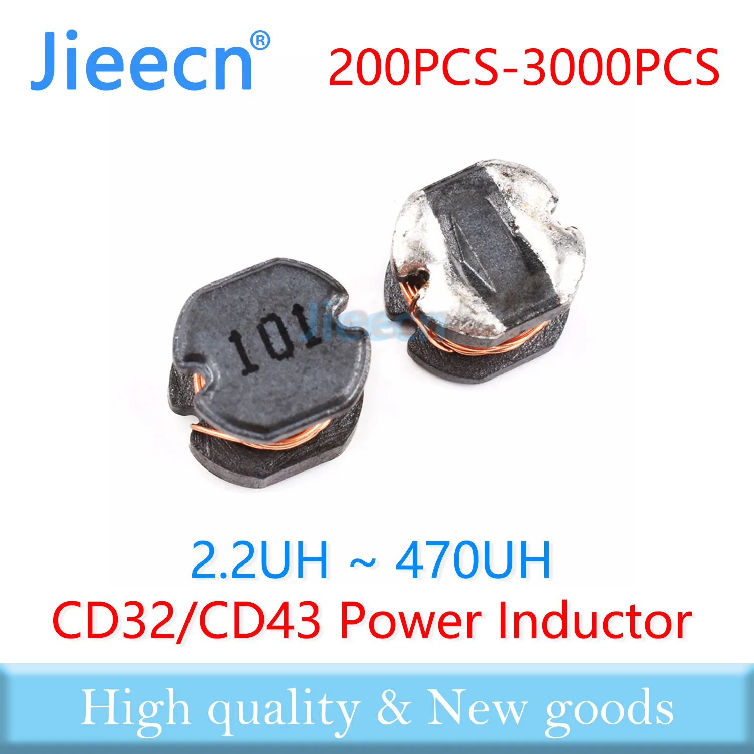CD32 CD43 Power Inductor 2.2UH 3.3UH 4.7UH 6.8UH 10UH 15UH 22UH 33UH 47UH 68UH 100UH 150UH 220UH 330UH 470UH 3x3.5x2.4 4x4.5x3.2