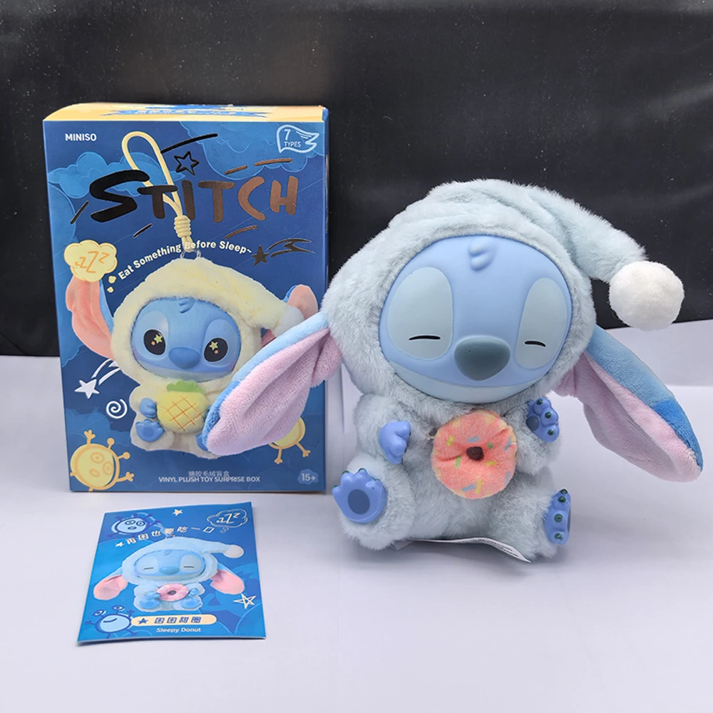 2025hot Stitch Mangiare qualcosa di prima del sonno Serie Scatola cieca Peluche Giocattoli in vinile Bambola carina Labu V3 Scatola misteriosa Borsa Ciondolo Decor Regalo