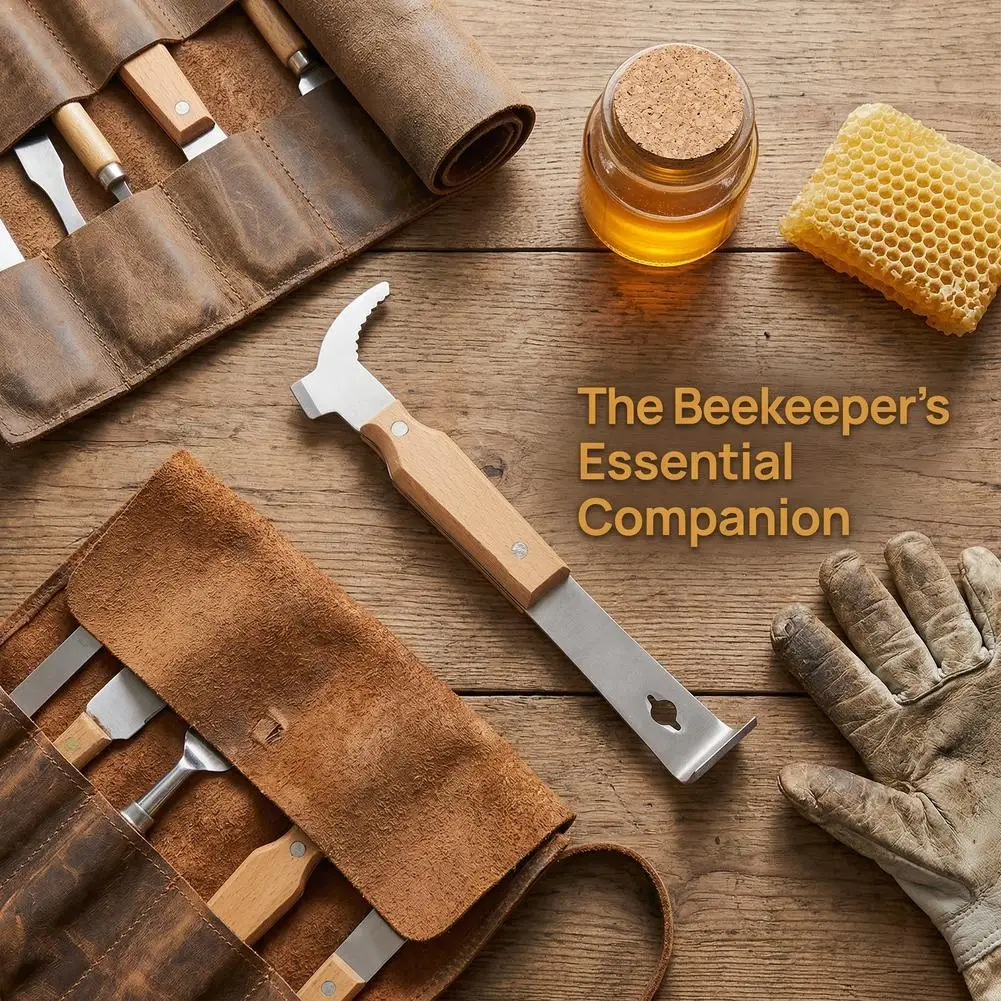Beekeeping Hive Tool Stainless Steel Multifunctional Hook Scraper For Frame Cleaning Equipment Maintenance