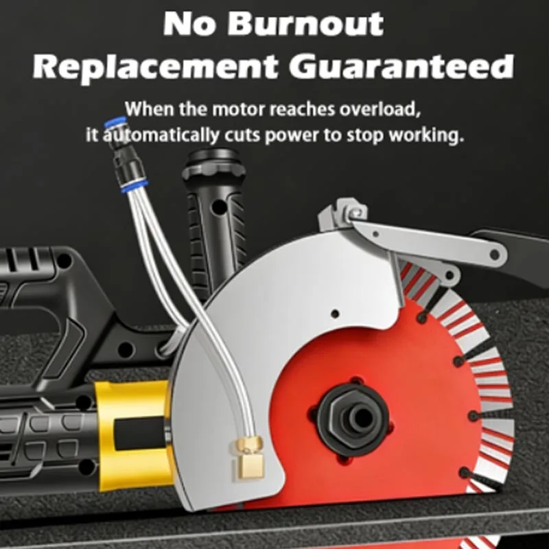 220V Professional Brushless Wall Groover & Cutter 5600W Dust-Free Water Cooling Grooving Machine for Concrete/Brick/Marble​