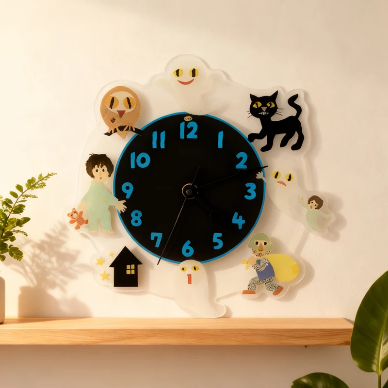1 10 inch/12 inch 2D acrylic pointer clock, office coffee shop decoration, living room wall clock, flat room wall, silent clock
