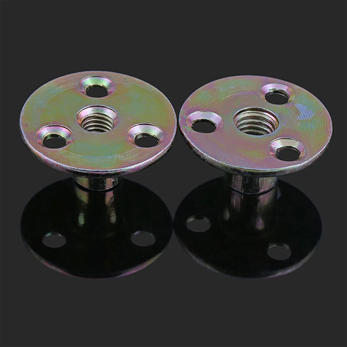 Iron Plate Nut / Furniture Splint Pair Lock Nut / Sofa Foot Lock / Galvanized Three Hole Nut M8M10