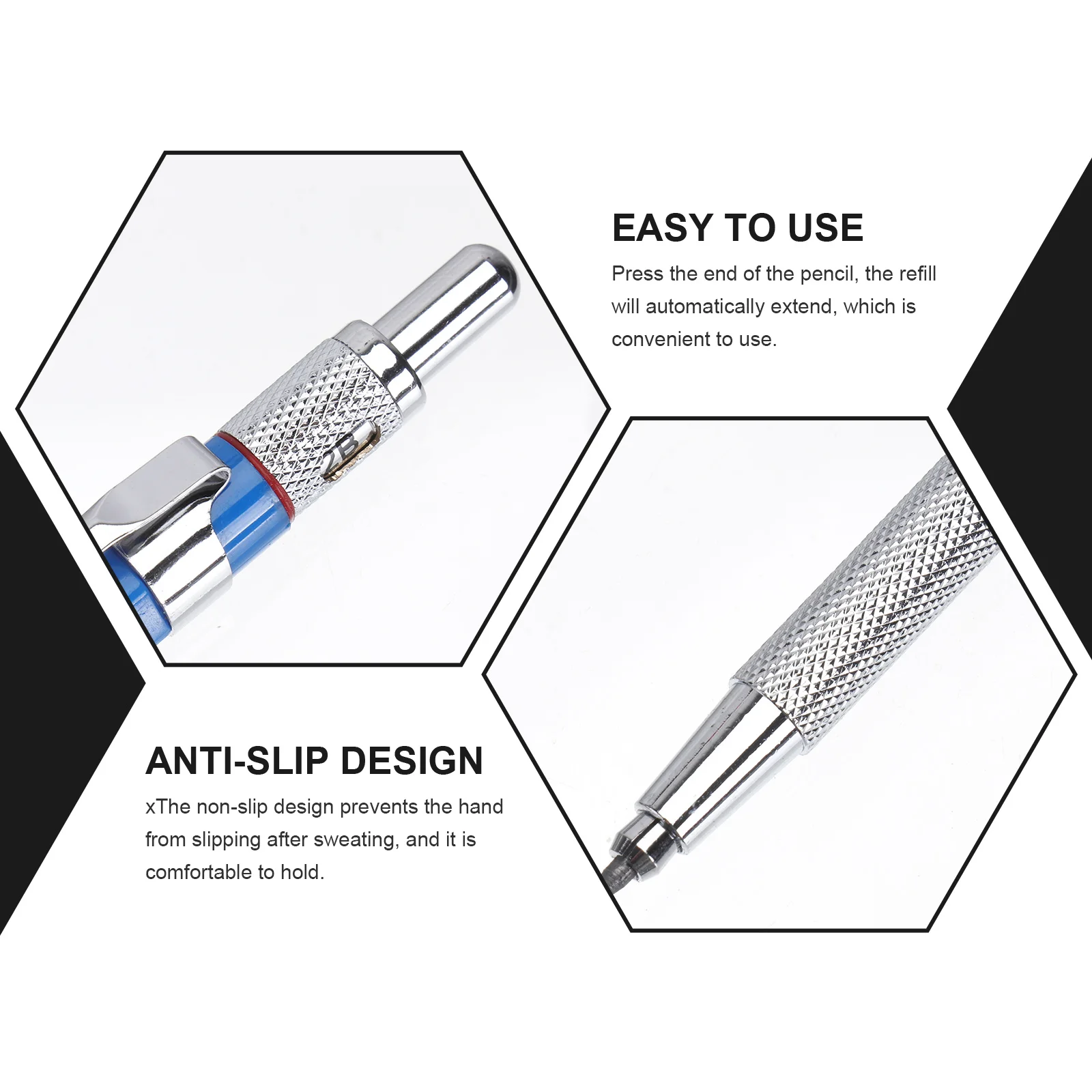 2 set 2.0Mm Drawing Engineer Marker Mechanical Pencil Blue Sturdy Refill For Woodworkers Construction Professionals Automatic