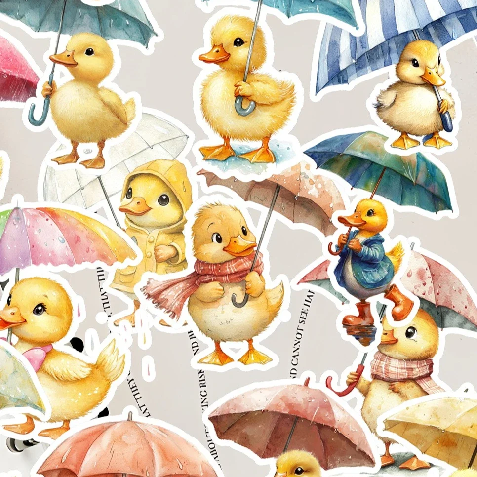 

1 Set Creative Cute Self-made Cute Duck with An Umbrella Sticker Scrapbooking Stickers /decorative /DIY Craft Photo Albums diy