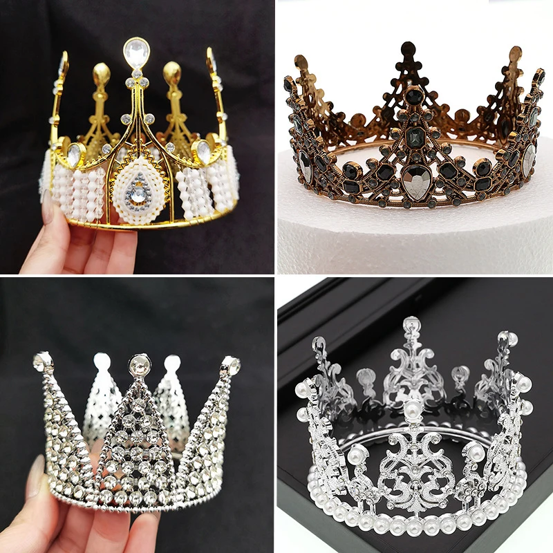 Crown Cake Topper Decoration Elegant Wedding DIY Cake Birthday Wedding Party Decorating Retro Baking Decor Supplies