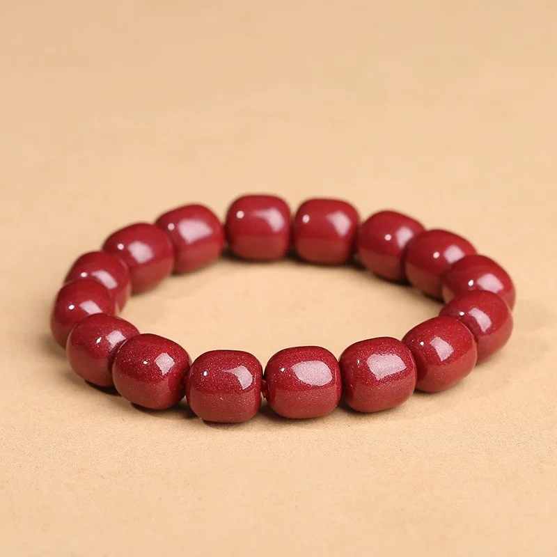 Emperor Sand Bucket Bead Red Bracelet Same for Men and Women