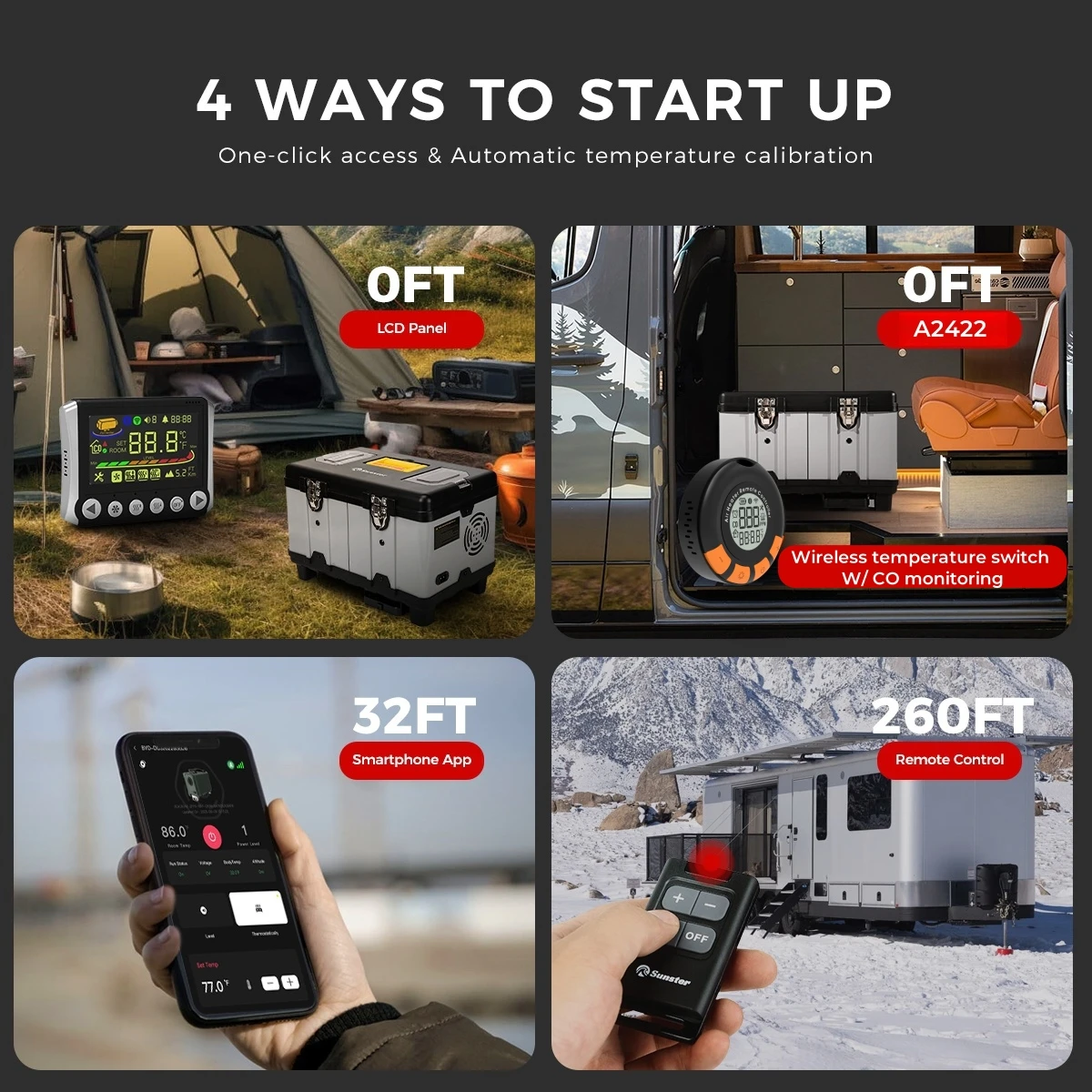 TB10PRO 8KW Diesel Air Heater 12V 24V 240V Auto Thermostat Parking Heater With Bluetooth APP and CO Monitor for Car Homes Camper