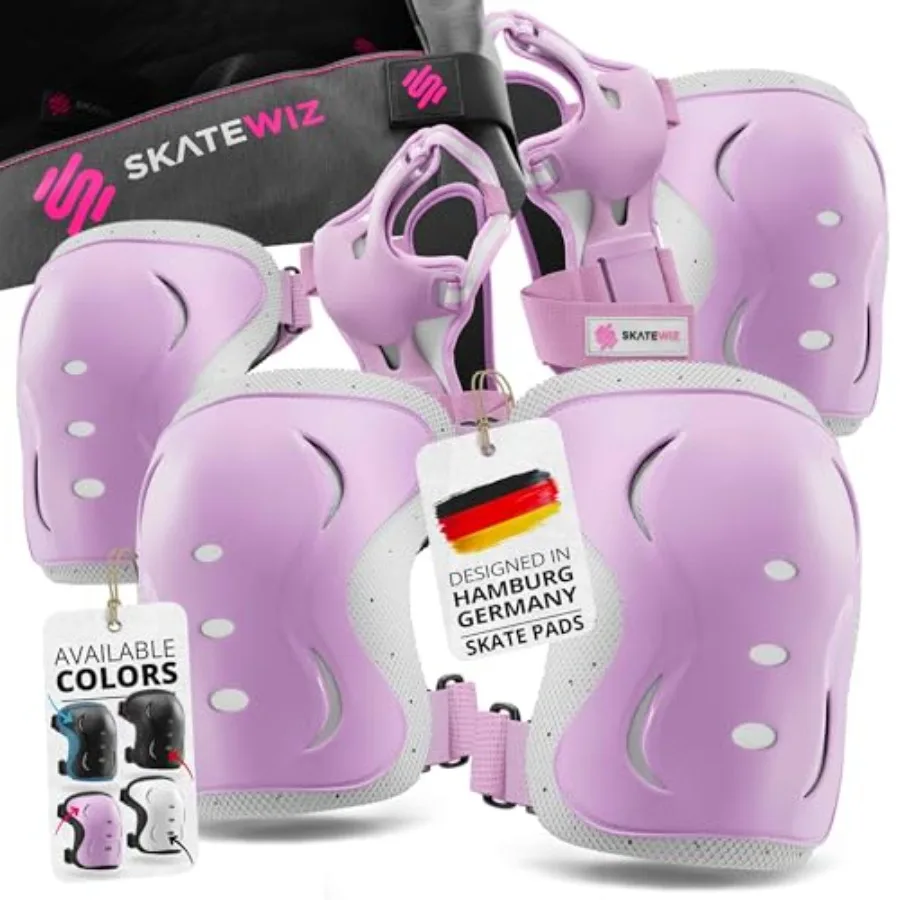 

6-piece Knee Pads and Elbow Pads Set with Wrist Guards for Roller Skating and Skateboarding Comprehensive Protective Gear for a