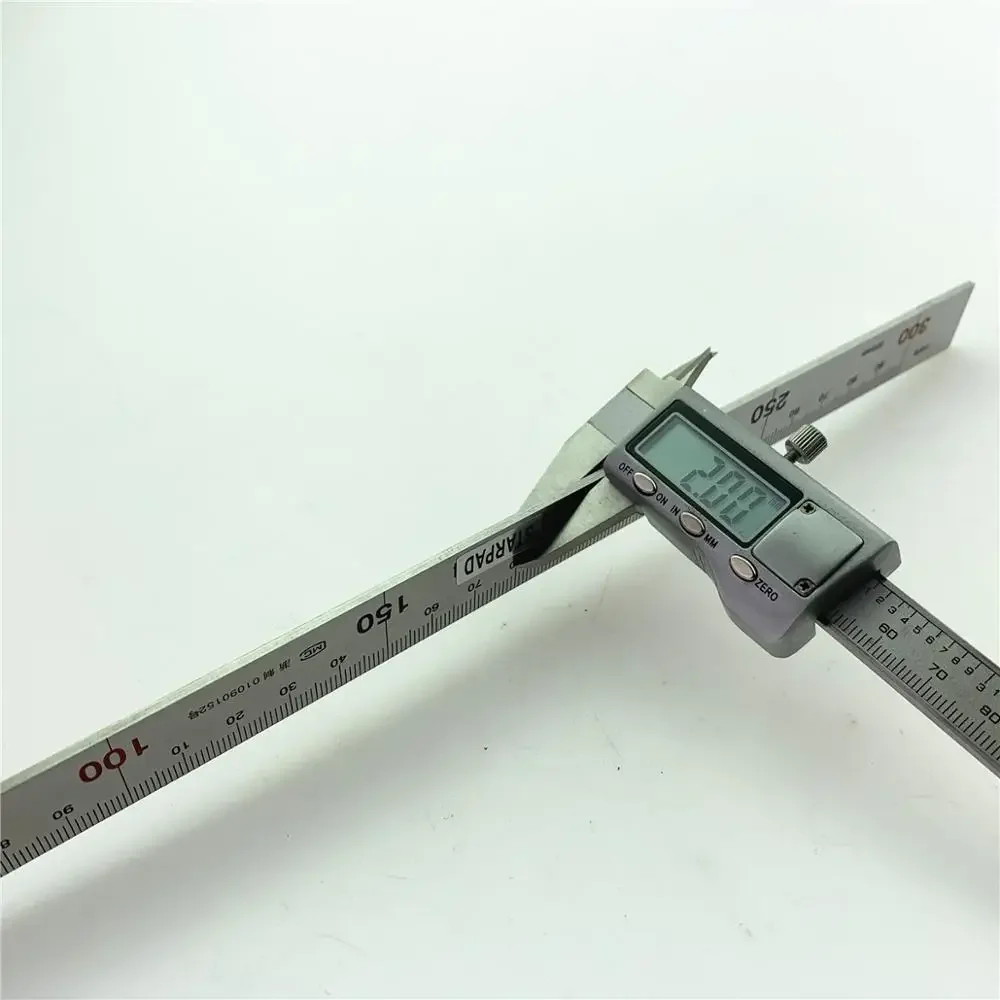 Righello angolare in acciaio inossidabile ispessimento 300 mm multifunzione 90 °   Righello angolare per la lavorazione del legno Righello girevole destro da 500 mm