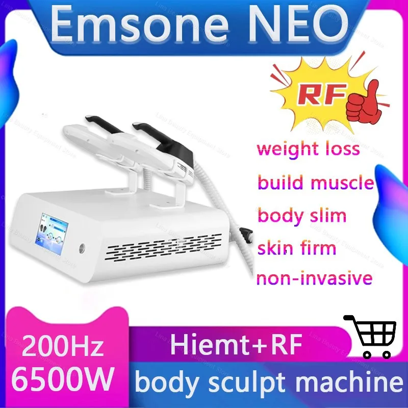 Portable EMS Body Sculpt Machine RF Weight Loss Burning Fat Body Slimming Muscle Stimulation 6500W HI-EMT Beauty Salon