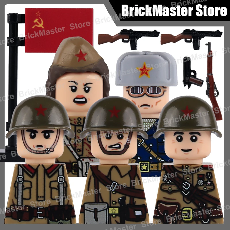 

WW2 военные армейские фигурки солдат, оружие, строительные блоки, флаг, медицинские УФ-печатные офицерские пистолеты, пехотные воины, кирпичи, игрушки, подарки