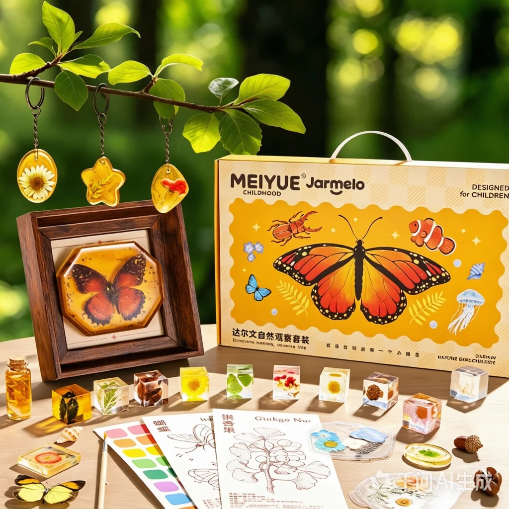 Darwin Nature Observation Kit with Plant Specimen Bookmark Pendant, Educational Science Gift Box for Boys & Girls Birthday