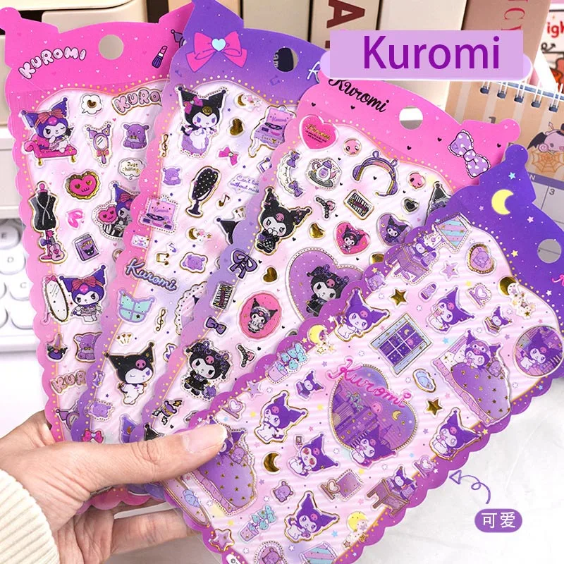 

20pcs/lot Sanrio Kuromi Crystal Stickers Creative Scrapbooking DIY Diary Decorative Sticker Album Stick Label