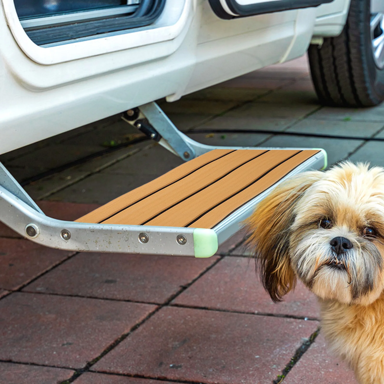 Couvre-étapes pour camping-car, 48.3x17.8cm, marches d'escalier auto-adhésives antidérapantes pour marches de camping-car, tapis d'extérieur, Protection de sol antidérapante