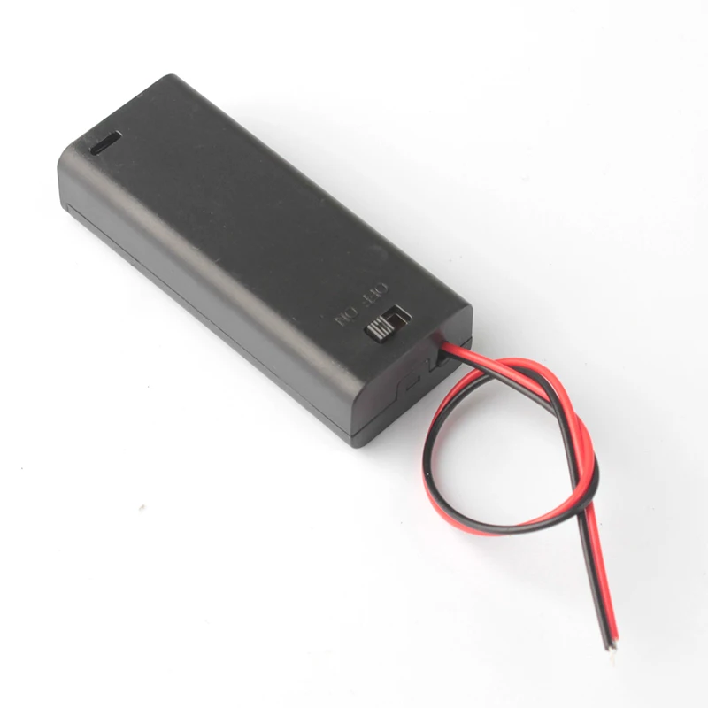 5PCS 2 3 4 Slots AAA Battery Holder Storage Case Box With Switch&Cover Batteries Standard DIY Battery Container Cover On/Off