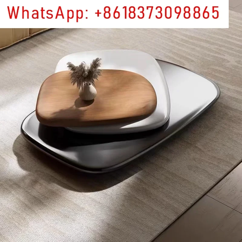 طاولة القهوة الدوارة، فيلا إيطالية بسيطة، طاولة شاي عائمة مبتكرة للشقق الكبيرة، جودة عالية