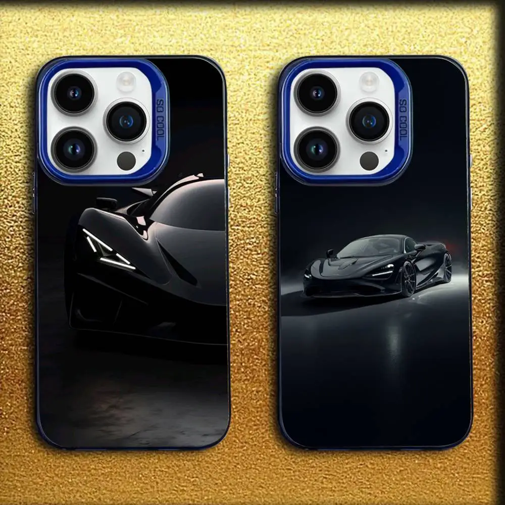 

S-Sports car 750s Phone Case For iPhone 16,15,14,13,12,11,Mini,Pro,E,MAX Blue Candy Matte Shockproof Cover