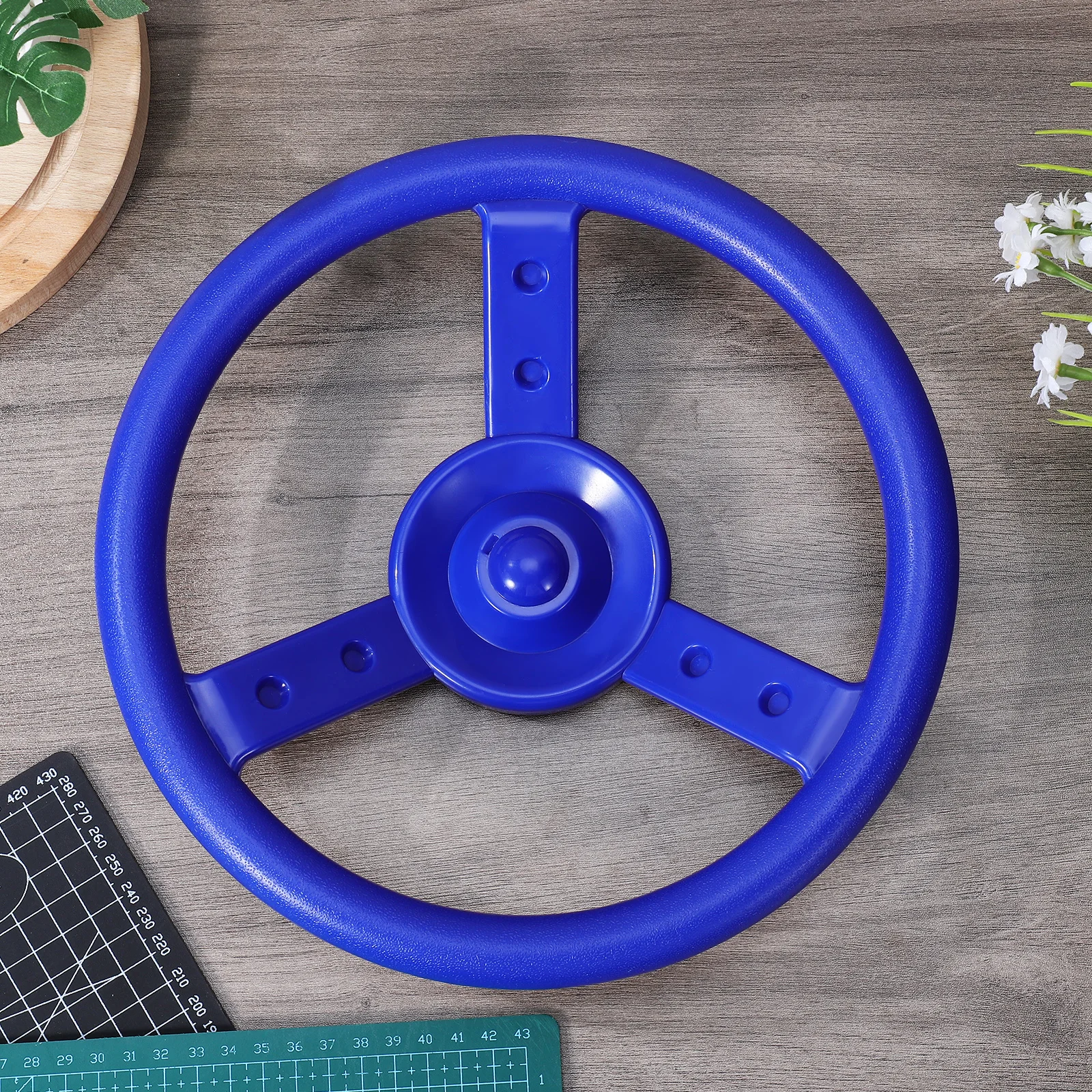 

Small Steering Wheel Toy Kids Playset Plastic Design Comfortable Grip Easy Installation Outdoor Fun Simulation Driving
