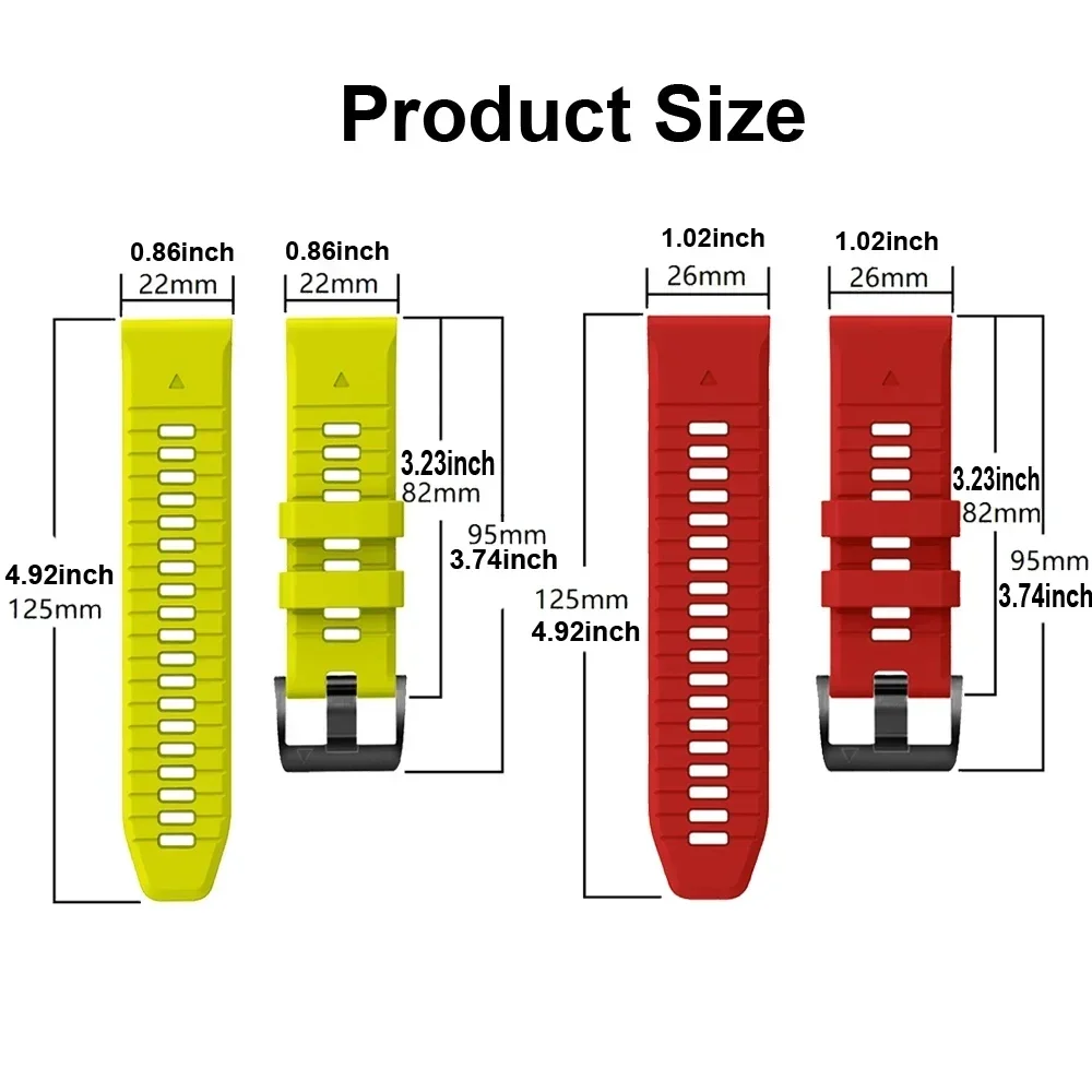 22mm 26mm Watch Bands For Garmin Instinct 2X Solar Fenix 7X 7 Pro 6 6X Pro 5 5X Plus Tactix Delta Watch Strap QuickFit Bracelets