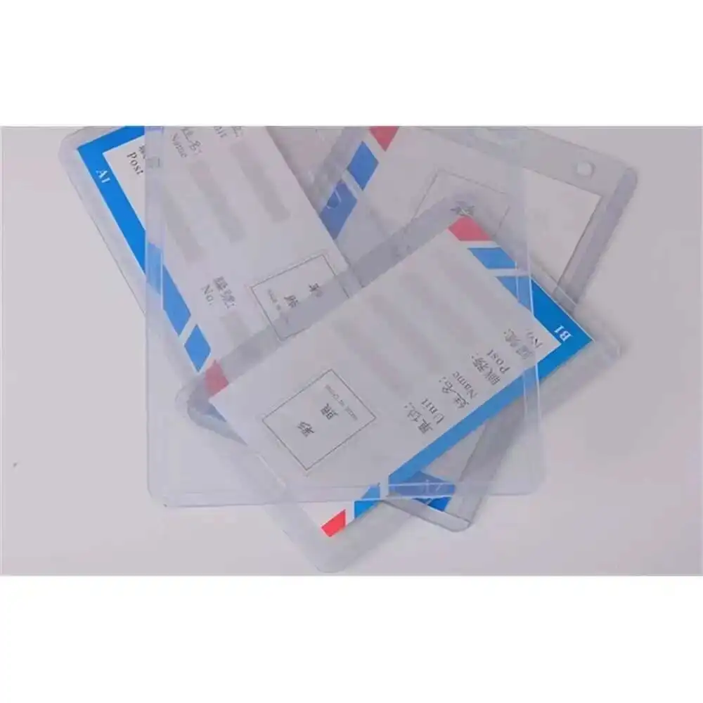 Loripos Office School Supplies Pvc Hard Plastic Paper Tag Case A6 Card Holder Note Holder Cover Pouch