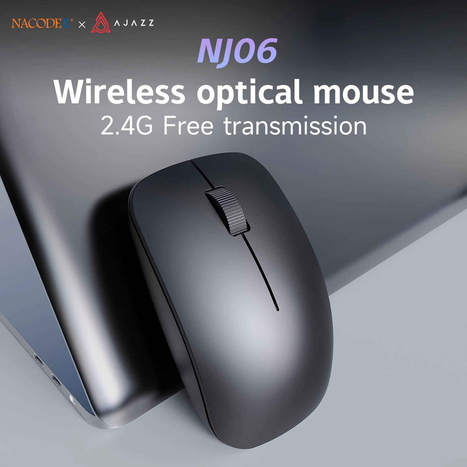 AJAZZ NJ06 2.4G Single-Mode Mouse Ergonomic Macro Gaming Mouse PC Laptop