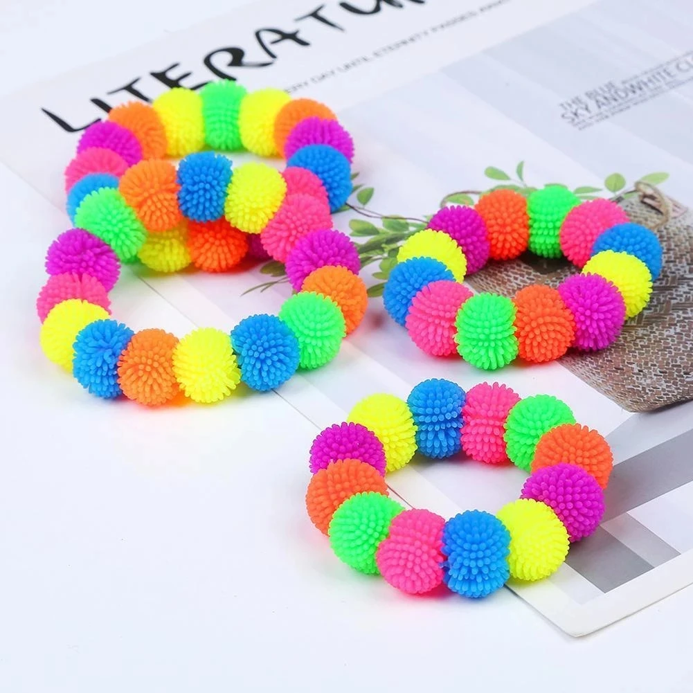 TPR Squishy Flexible Stretch Bracelet Wearable Sensory Noodle Bracelet Elastic Cord Wristband Stress Relief Fidget Toy