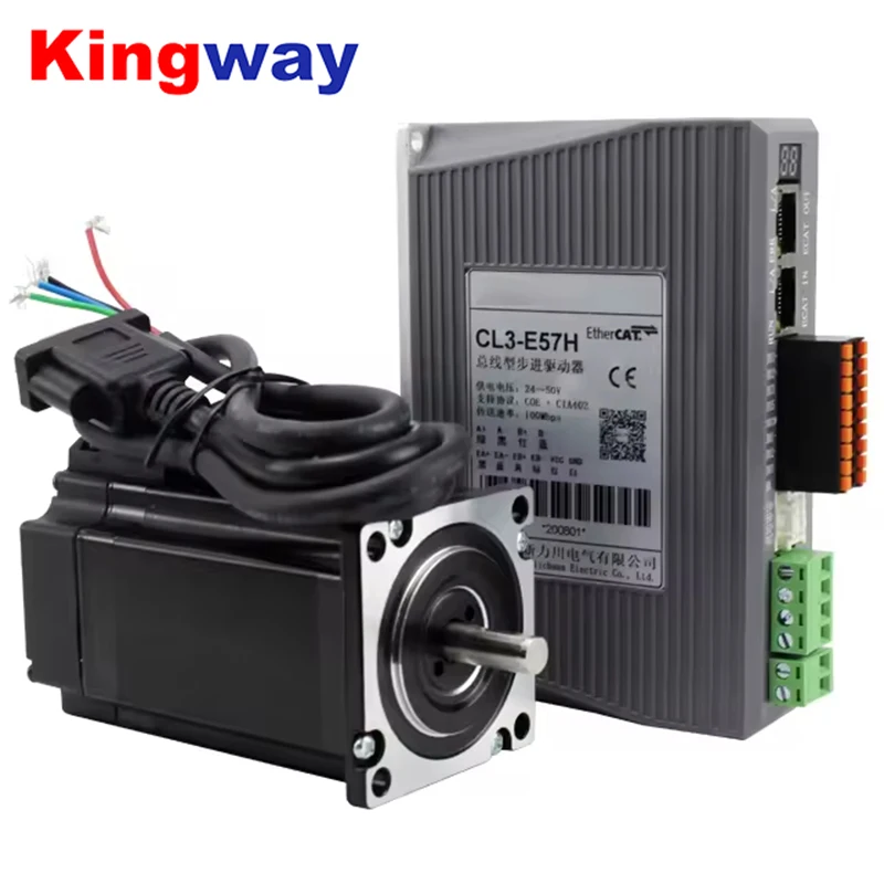 Lichuan EtherCAT Nema 23 stepper motor 3N.m 4A 2 phase closed loop stepper motor kit LC57H2102+CL3-E57H