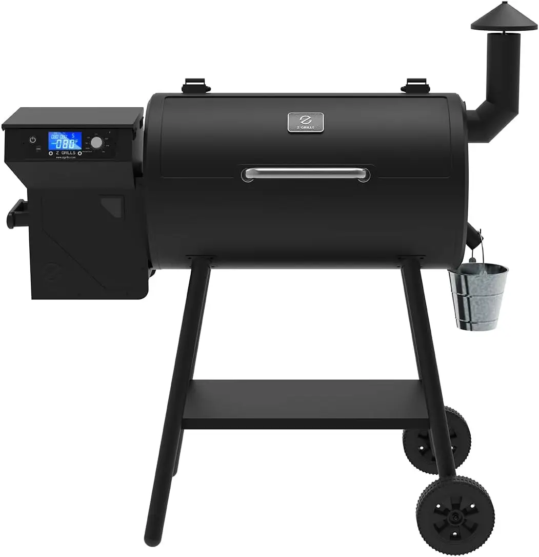 550B2 2024 Upgrade Wood Pellet Smoker, 8 in 1 BBQ Grill with Latest PID Technology LCD Controller, Auto Temperature