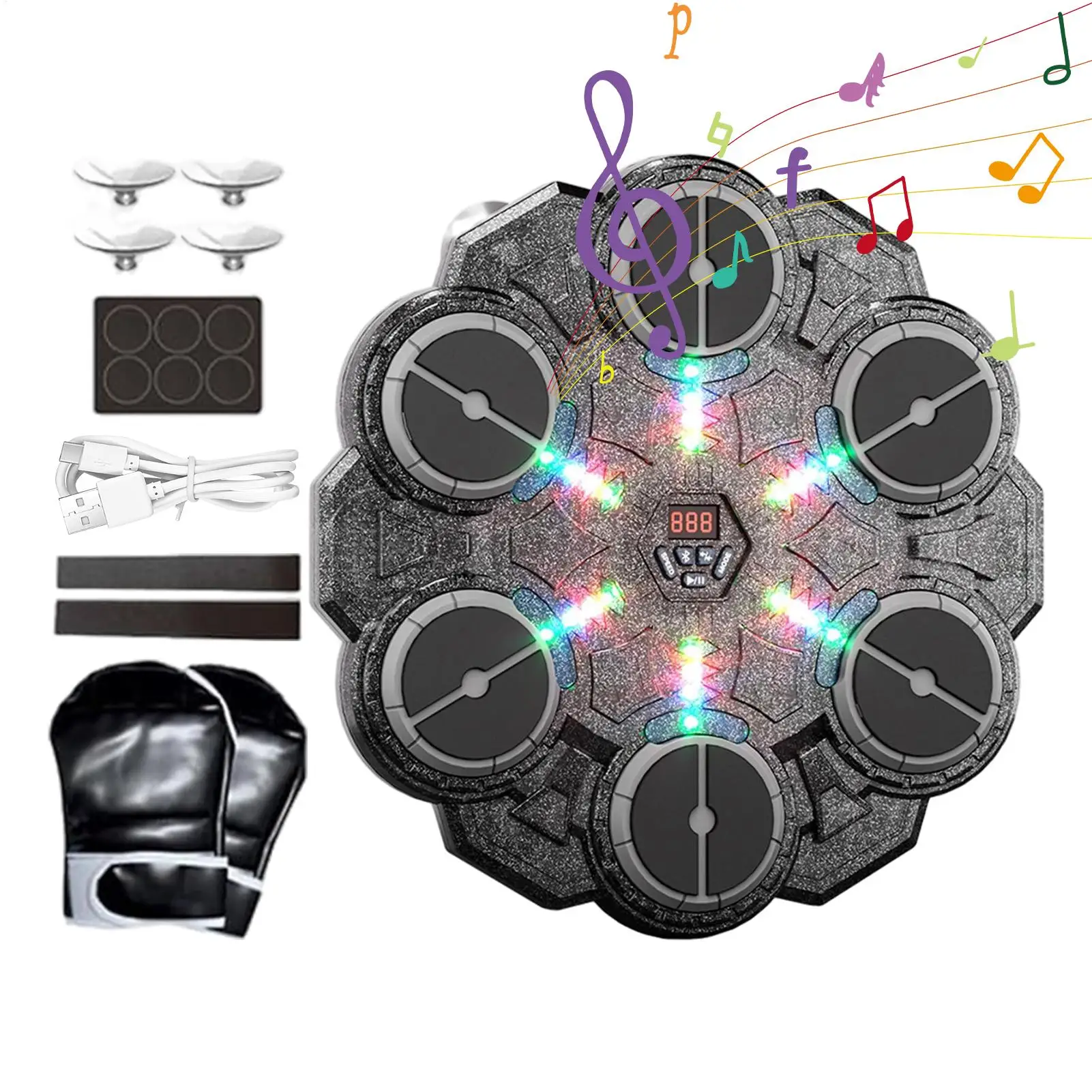 Picture 3: Music Boxing Machine Noise Reduction Wall Mounted Boxing Electronic Target Home Exercise Response Training Boxing Wall Target