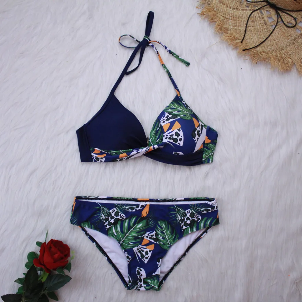 Beach Bikini 2023 Woman Sexy Front Knot Design Strapless Leopard Swimsuit Female Push Up Leopard Bow Bathing Suit Thong Swimwear