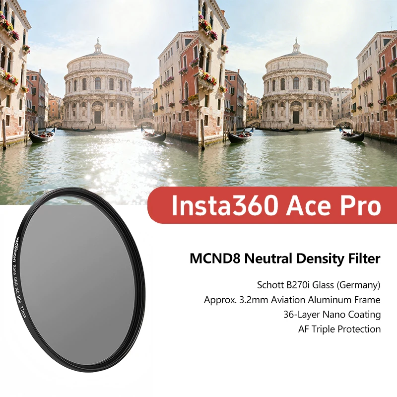 für Insta360 Ace Pro Action-Kamera CPL MCUV ND8 ND64 Filterset 49MM Wasserdichte Objektivfilter für Insta 360 AcePro Zubehör – Detail 16