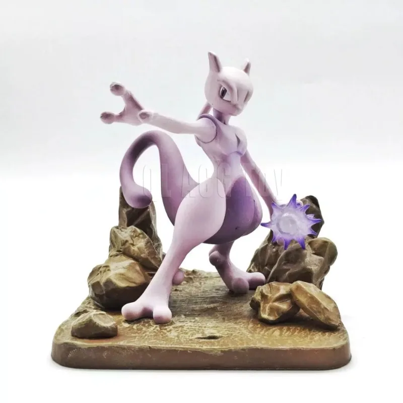 

11cm Mewtwo Pokémon Anime Game Peripheral Action Figures Stand Up Edition Ornaments Doll Desktop Crafts Gifts Toys Collections