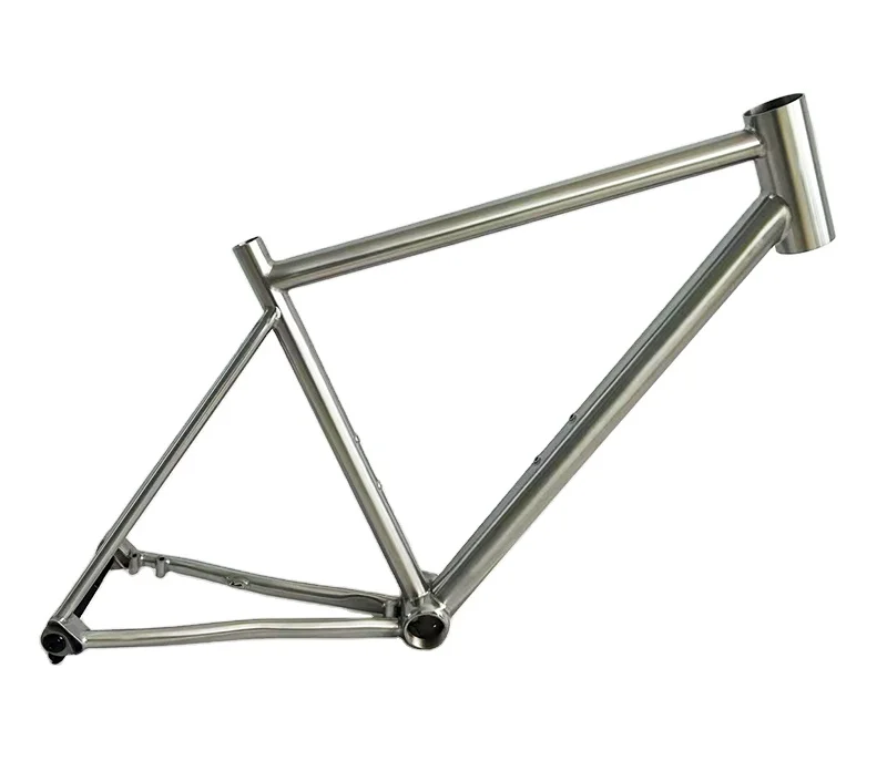 Titanium bicycle frame for mountain bikers numerical control precision welding anti-rust titanium frame suitable