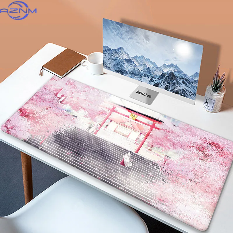Large Mouse Pad XXL Computer Mousepad Japanese Shrine Landscape  Keyboard Mat Table Pad Gamer Mousepads Desk Mat