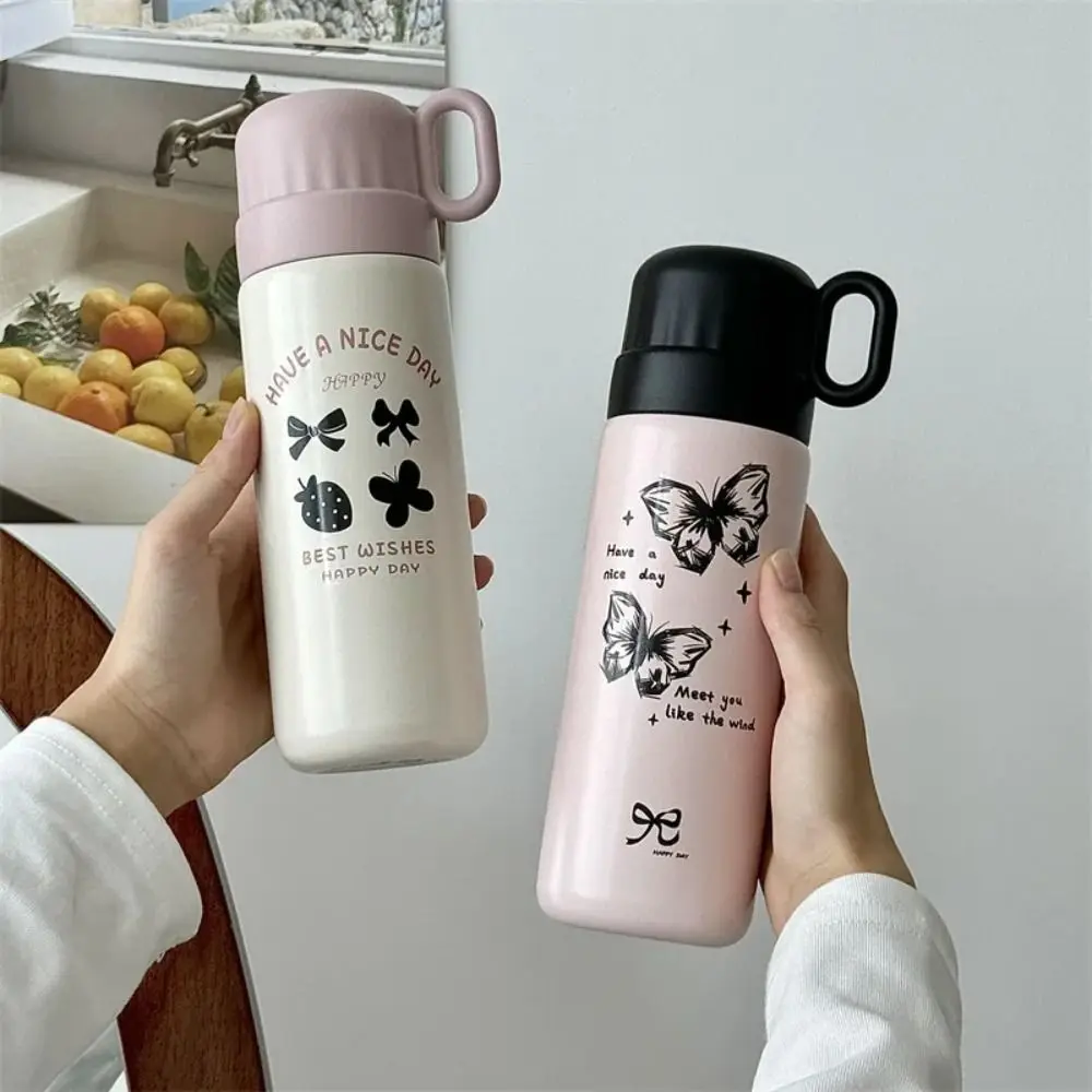 Large Capacity Insulated Water Bottle Stainless Steel Heat-Resistant Portable Insulation Cup Portable Simple Office Coffee Cup