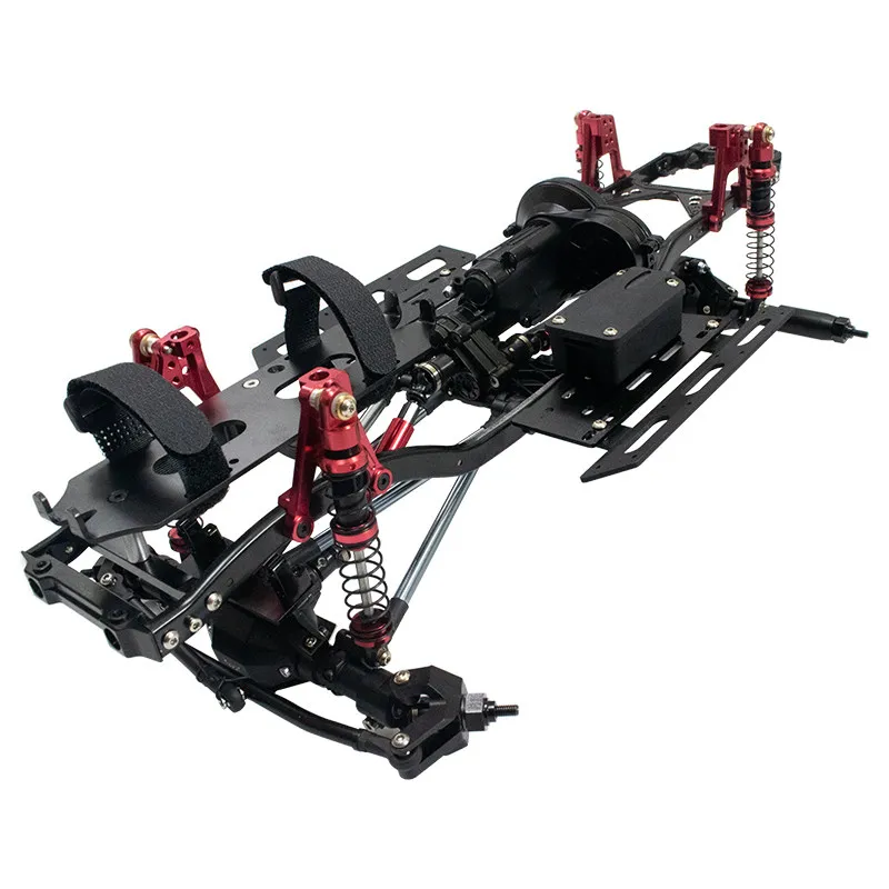 313mm Wheelbase Metal Chassis for Wrangler V8 Gearbox Raised Portal Axles RC Crawler DIY Frame