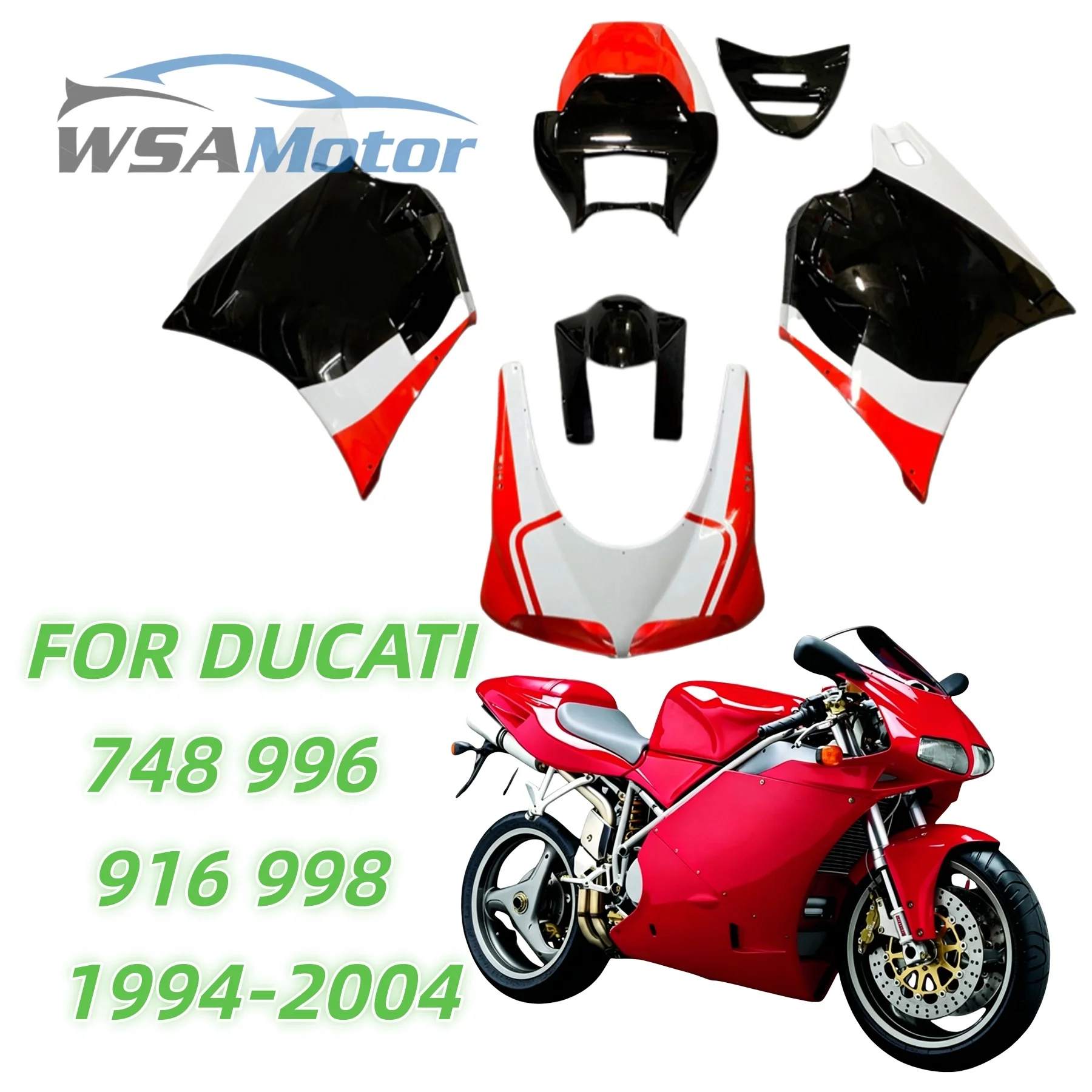 Motorcycle Fairings Kit Fit For Ducati 748 916 996 998 1994 - 2004 Full Fairings Set Bodywork ABS Panel Kit