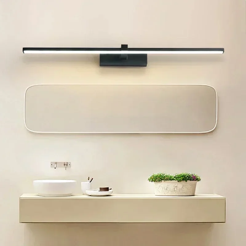 DINDALLED Modern Wall Sconce LED Bathroom Mirror Light， for Vanity Bedroom, Aluminum Home Decoration Line Lamp Luster Fixture