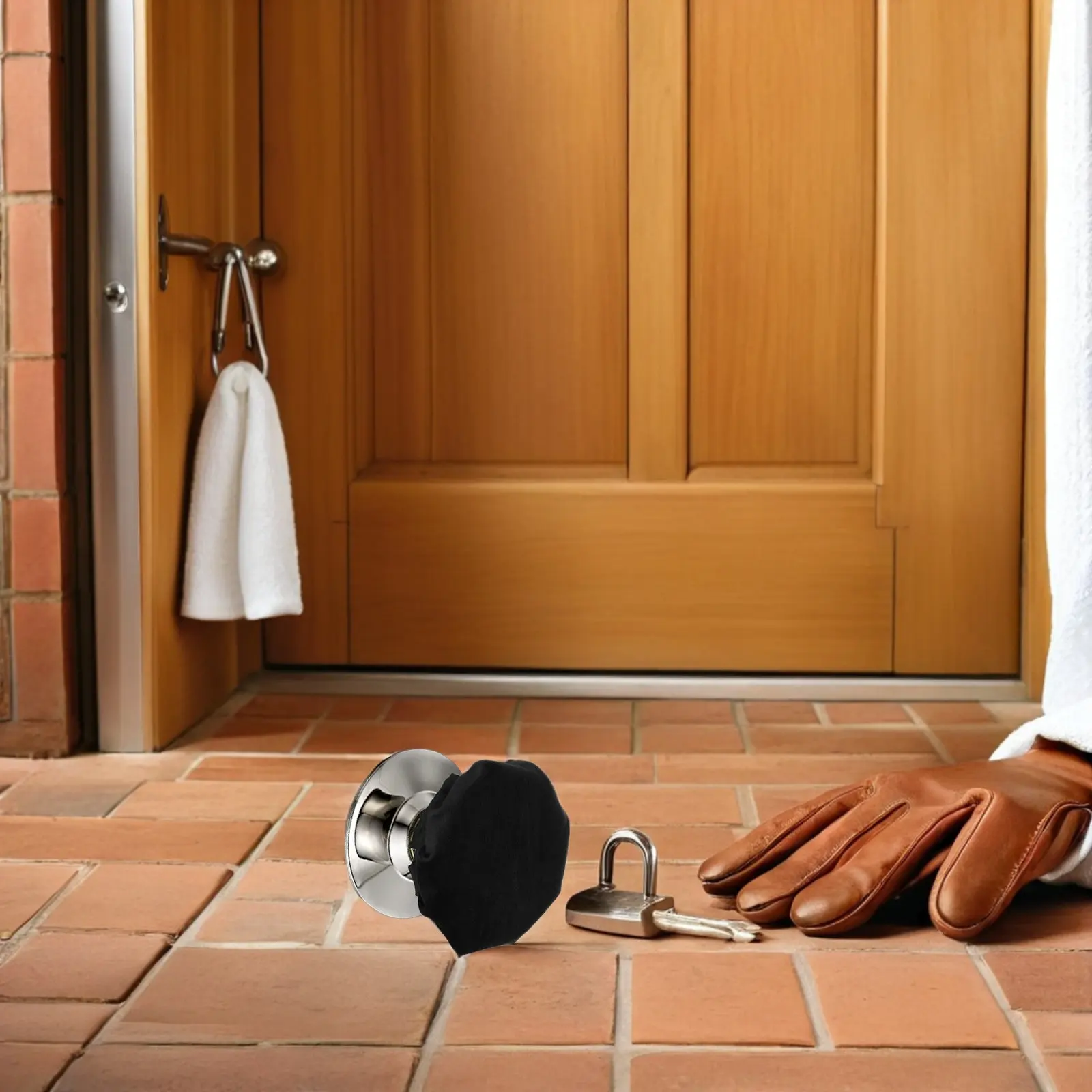Door Knob Protector Covers 4 Pack Anti Static Soft Round Handle Safety Sleeves for Bedroom Bathroom