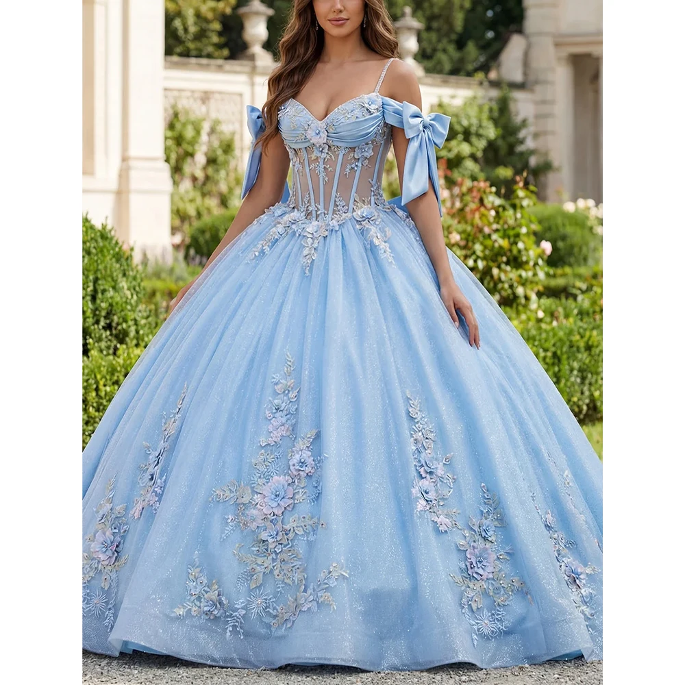Customized Off Shoulder Floor Length Appliques A-line Sweetheart Bow Luxury Evening Dress Robe Pour Mariage Invité فساتين السهرة