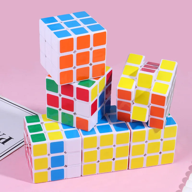 Children's Educational Intelligence Teaching Toys Versatile Magic Cube Smooth Heat Transfer White Background Three-Step Cube