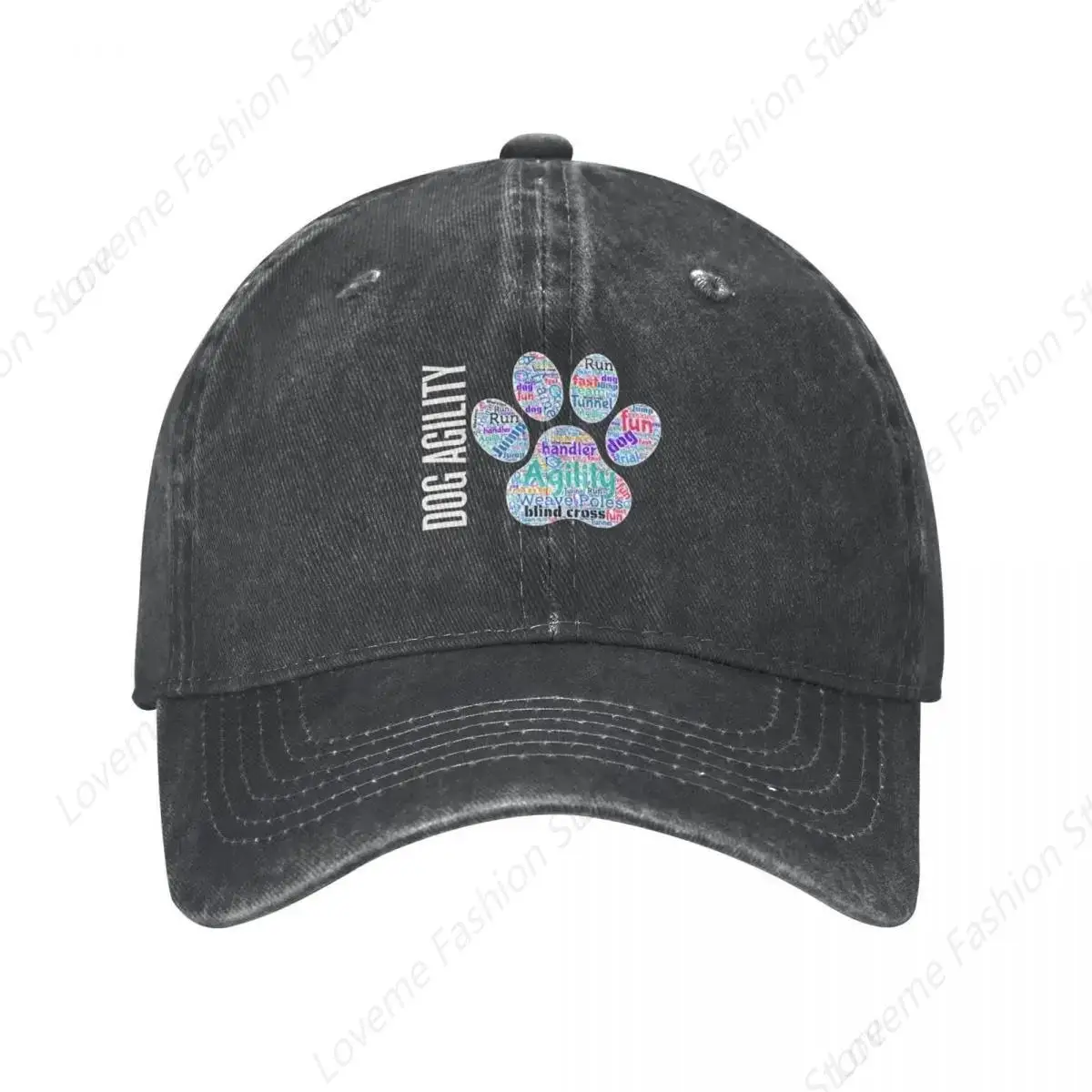 Dog Agility Baseball Cap Cute Paw Hat Pure Cotton Cap Men Women Baseball Cap Breathable Hat Outdoor Sports Cap Fishing Hat