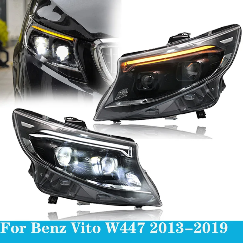 Car Styling LED Headlight Assembly for Mercedes Benz Vito 2013-2019 W447 Headlamp DRL Projector Lens Dynamic Auto Accessories
